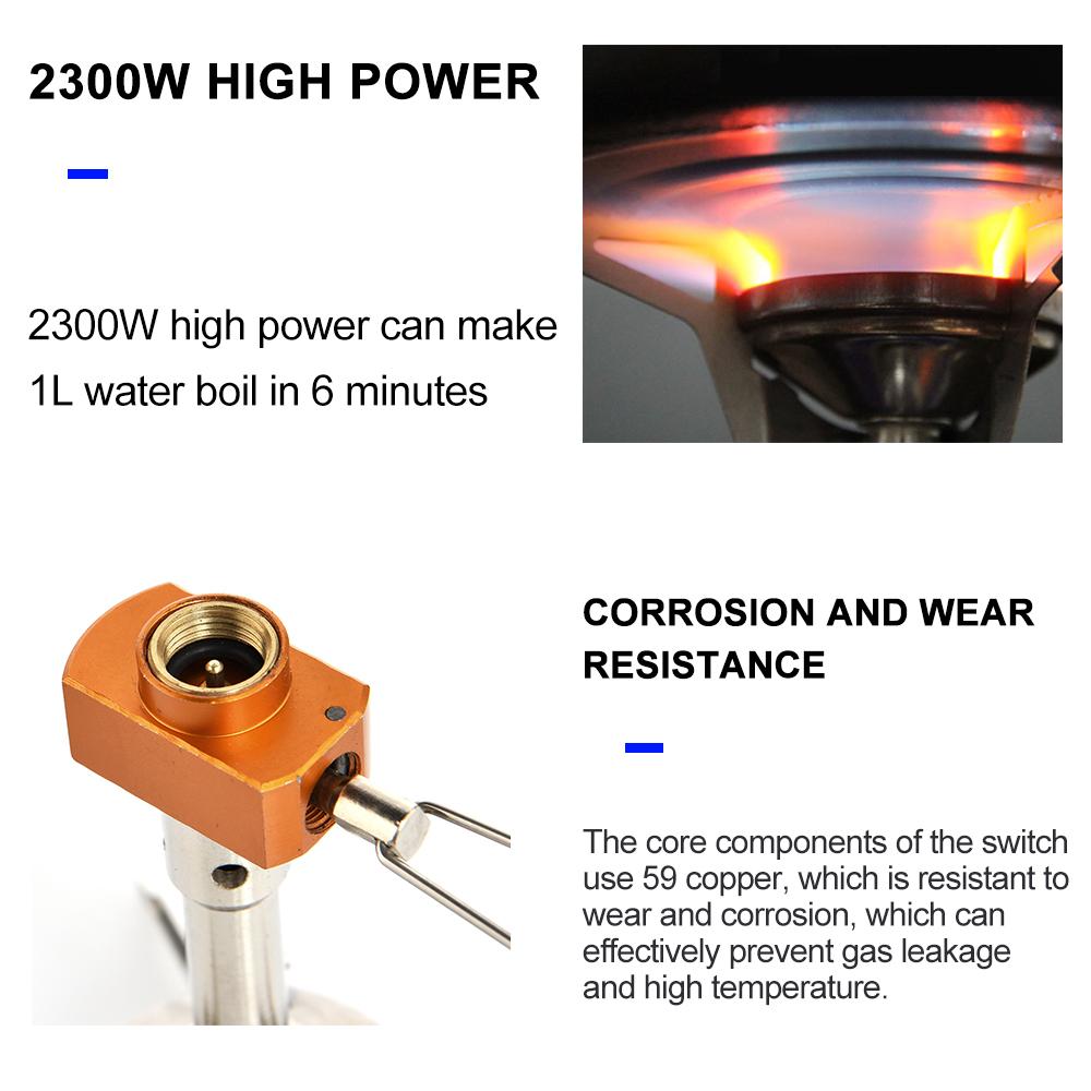 Widesea Camping Gas Burner Tourist Stove Outdoor Portable Heater Cooker Survival Survival Furnace Pocket Picnic Cookware