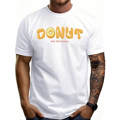 European Sizes Casual Fun Men's T-Shirt Donut Are Delicious Summer Wear Gift for Food Lovers