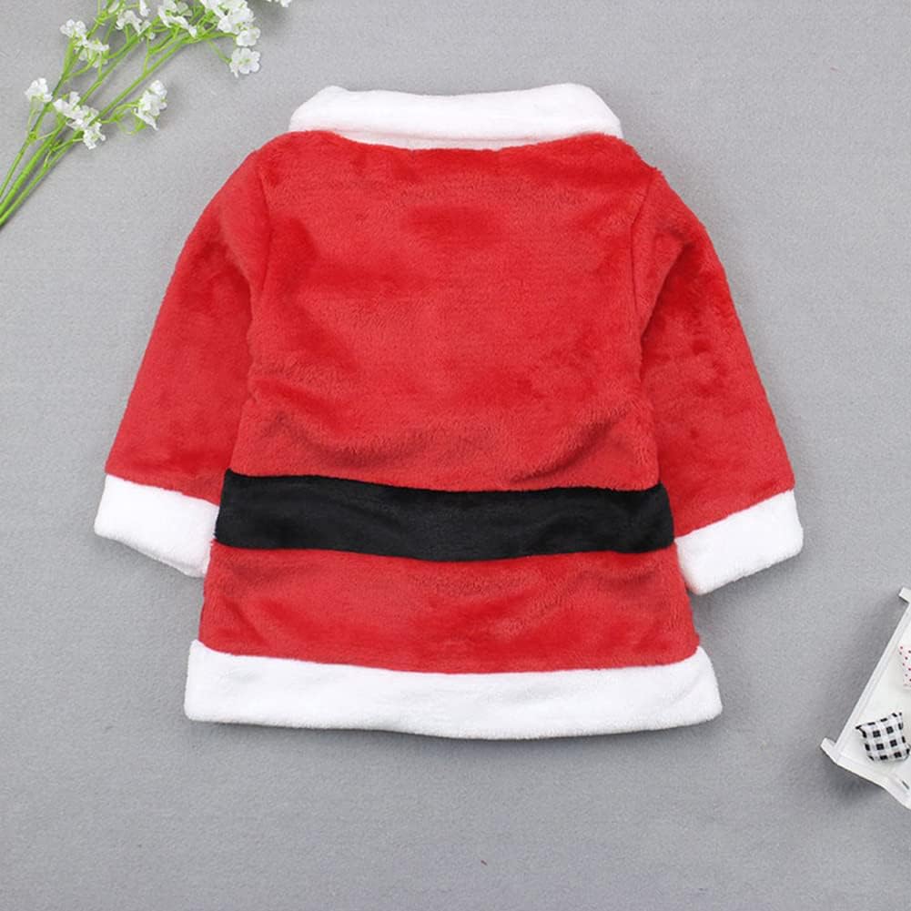[FFF Company] Children's Santa Claus Christmas Cosplay Costume, Top and Bottom Set for Boys and Girls, Sizes 80-110, Baby Kids' Santa Costume,