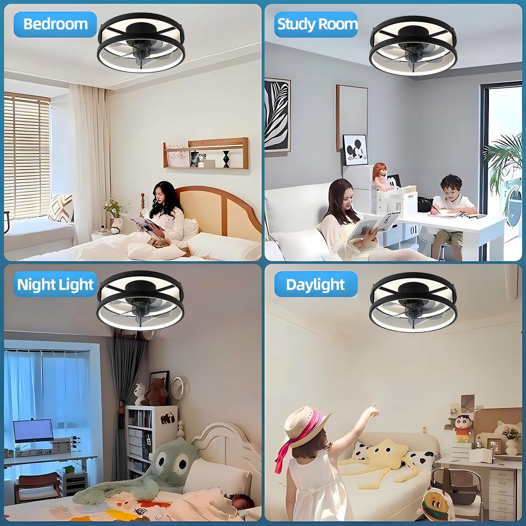 IRALAN Smart ceiling fan with lights remote control bedroom decor ventilator lamp Silent chandelier fan focus LED ceiling lamp