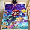Super Mario Cartoon printing Flannel Blanket Bedroom Sofa Camping Warm blanket Gifts for family and friends-MJ002