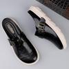 Fashion Casual Leather Men's Summer Muller Shoes Fashion Slippers Beach Shoes Outwear Sandals Stylish Trendy  Anti Slip Male Half Drag