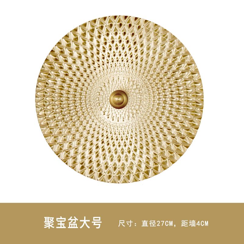 3D Fish Living Room Foyer Background Wall Decoration Metal Wall Decoration Pendant Copper Carp Treasure Pot Art Home Decoration