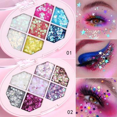 Please Check: CmaaDU Seven-Color Glitter Eyeshadow Palette - Exclusive Foreign Trade.