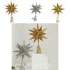 Christmas Tree Top Star Led Glitter Iron Art Decor For Holiday Celebration