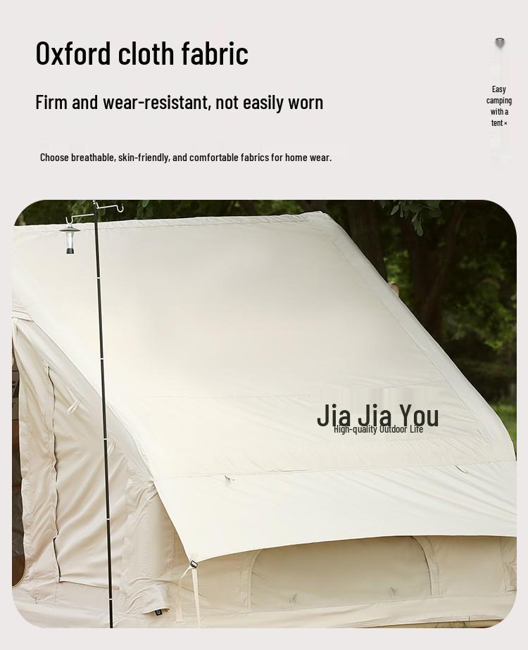 Inflatable Rainproof Camping Tent - Thickened Oxford Cabin with Portable Folding Design