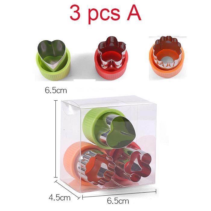 

Stainless Steel Vegetable Cutter Shapes Set for Kids Children DIY Mini Food Fruit Cutters Mold Kitchen Accessories