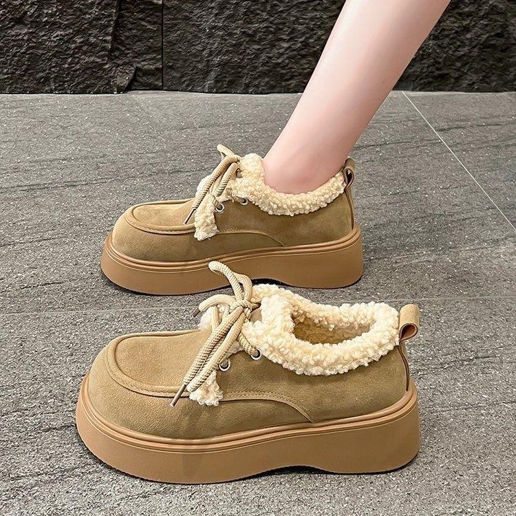 Women's Thick-soled Winter Fashion Versatile Lightweight Warm Anti-cold Padded Snow Boots Non-slip Wear Casual Sneakers Cotton Boots