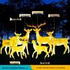 Luminous Fiberglass Sika Deer Sculpture for Garden Lawn Decoration