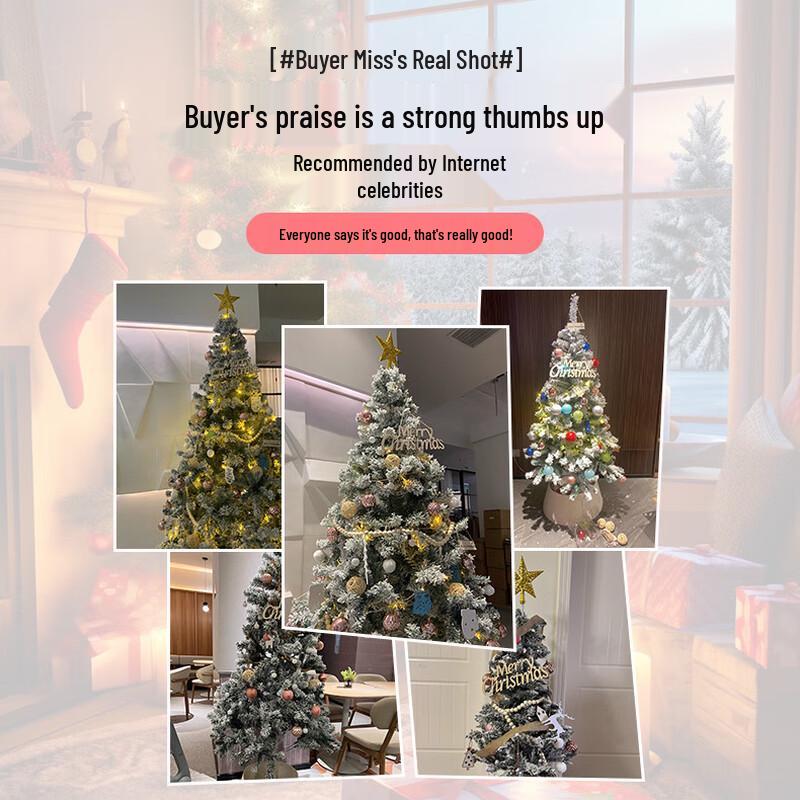 2025 Pre-Lit Snow-Covered Christmas Tree with Accessories