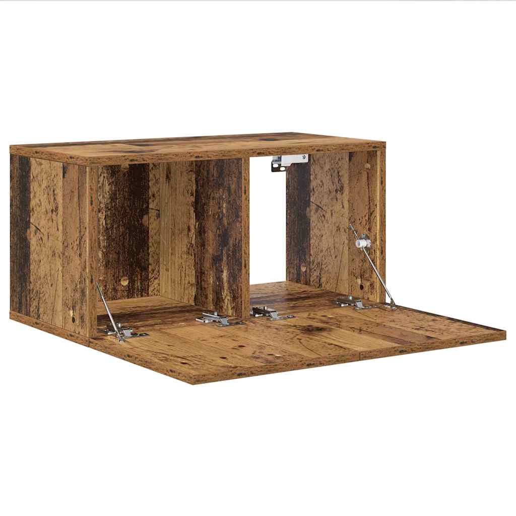 Wall Mounted TV Cabinet Set Brown 60 X 30 X 30 Cm Engineered Wood