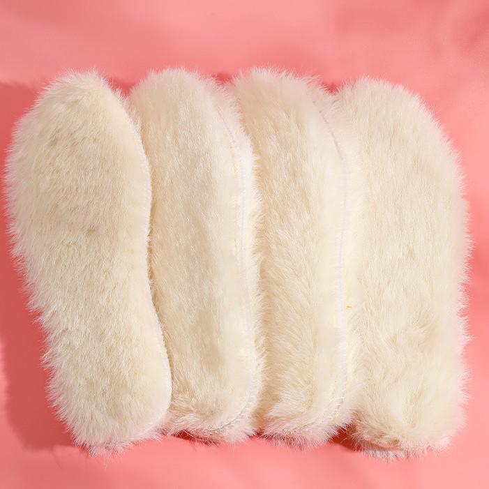 Discount Fleece-Lined Warm Insoles: Extra Thick Faux Rabbit Fur, Sweat-Absorbent & Odor-Resistant, for Men & Women