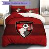 Set Copripiumino Trapuntato con Motivo AFC Bournemouth Decorazione per la Casa Regalo (1 * copripiumino + 2 * federe senza imbottitura)