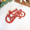 Gold Glitter Merry Christmas Letter Pendant Ornament for Tree Decoration