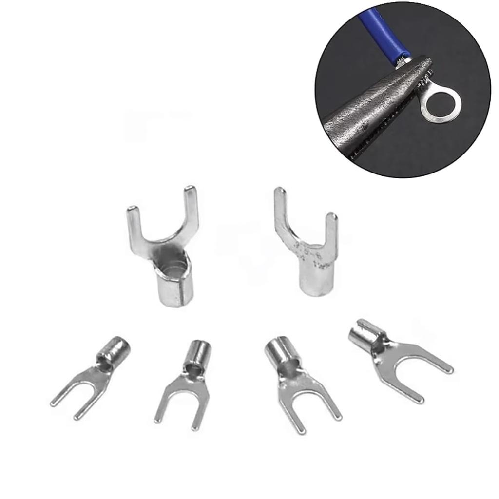 Audiophile Terminal Set Connector Round U Shape 10 Sizes Crimp