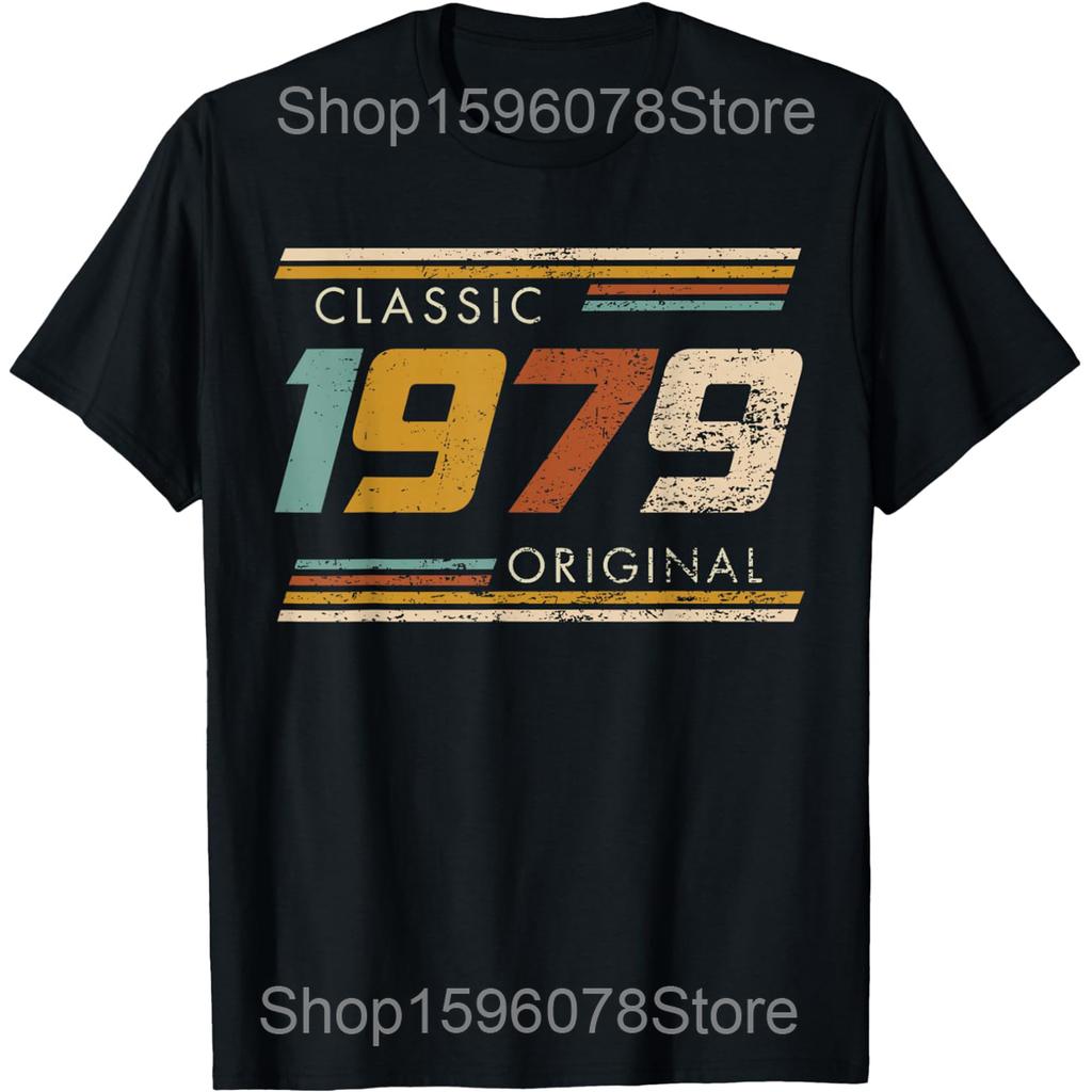 Vintage 1979 Limited Edition Cassette Tape 47th Birthday T Shirts Men Cotton Streetwear Tee Short Sleeve Unisex Loose Clothing