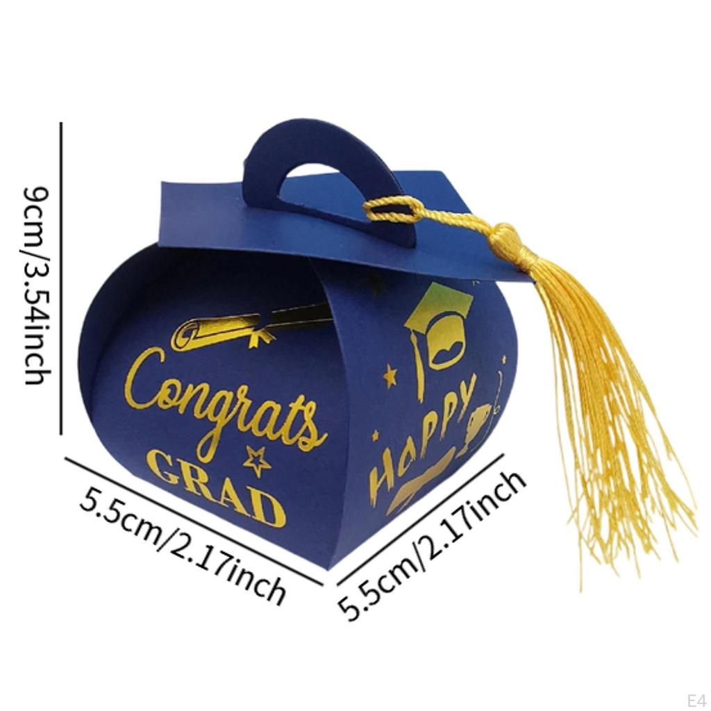 30 Graduation Cap Gift Boxes for Celebrations Party Favor Supplies Easy to Assemble Treat Box