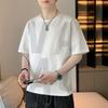 New Summer Fine Steel Stamp Round Neck T-shirt Men's Retro Street Loose Versatile Short Sleeves