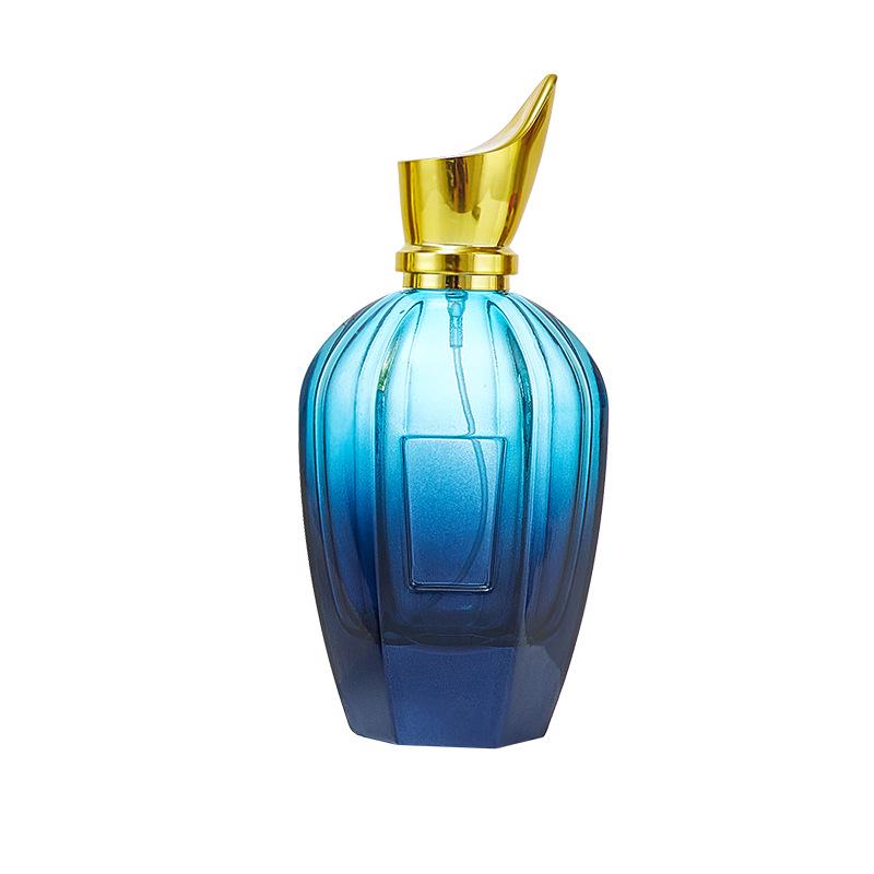 Gradient Glass Perfume Atomizer Bottle with Thick Base - Multi-Specification Press-Type Makeup Spray Bottle