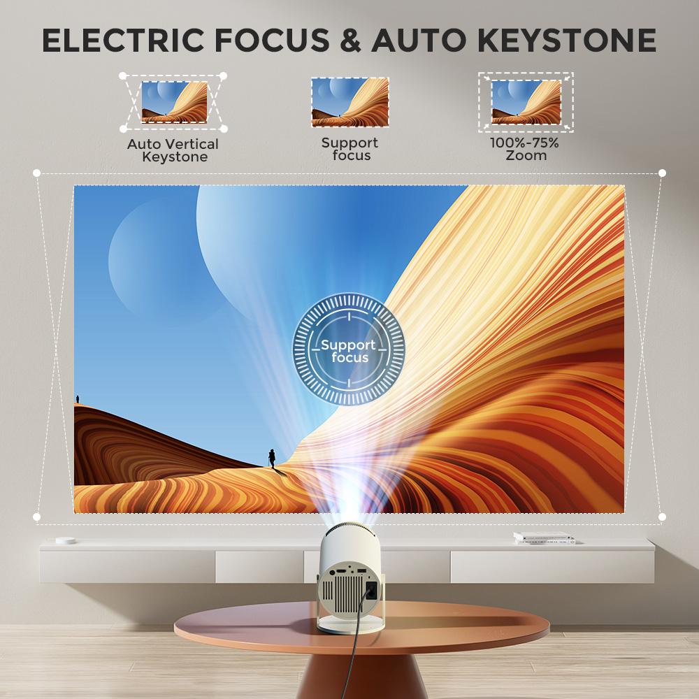 Mini Projector Projector Native 1080P 5G Wifi - 16:9 Bluetooth Full HD Home Cinema