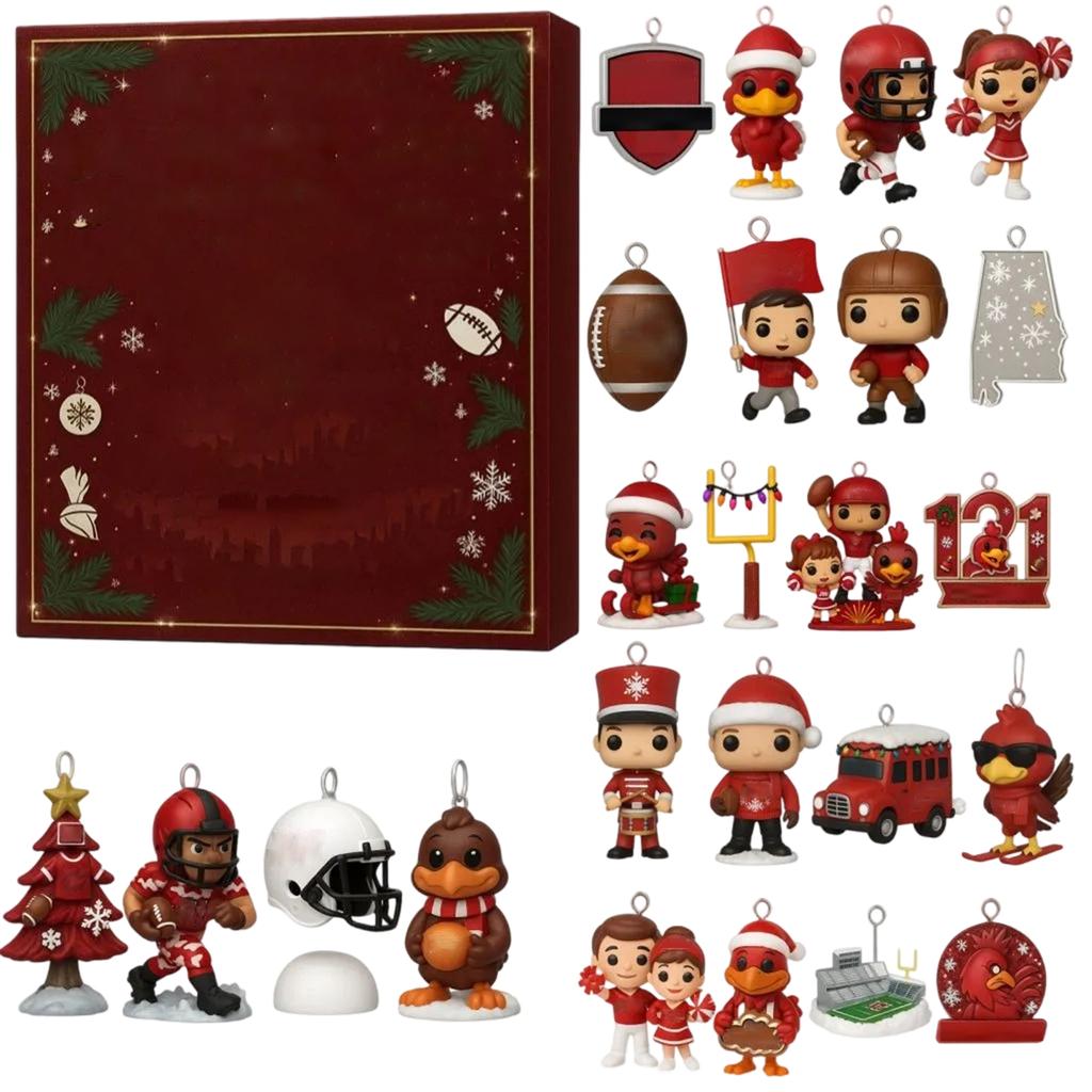 2D Plane+airplane Box +24PC+ Fitness Decoration Advent Christmas Countdown Box Calendar