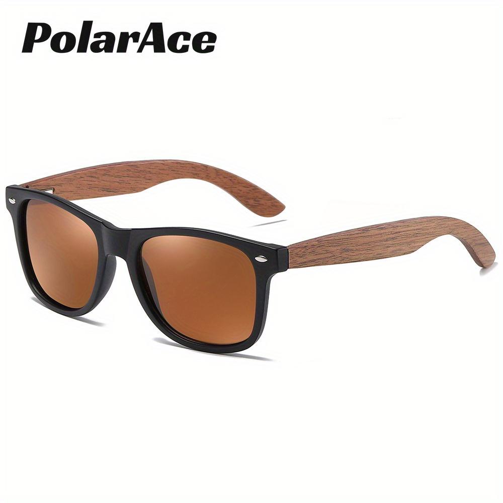 PolarAce Unisex Wooden Polarized Fashion Walnut Outdoor Sunglasses, UV400