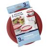 Anchor Hocking Replacement Lids for Glass Food Storage, 4-Cup Round, Set of 3 (Also Fits Pyrex Glass Food Storage)