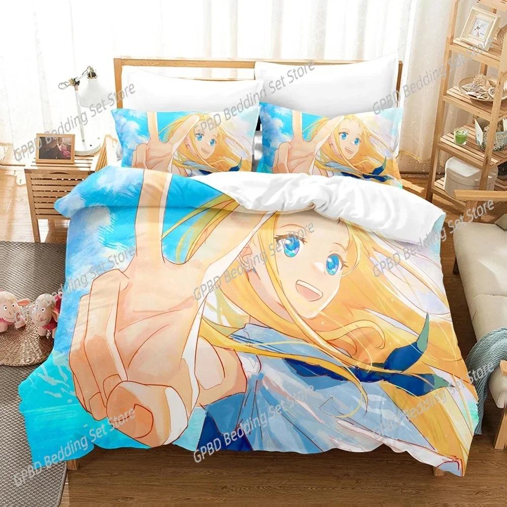 Comforter 3D Print Cartoon Summer Time Rendering Bedding Set Bedroom Soft Modern S Comefortable Quilt Comforter (quilt)-EU Single(135*200cm)3pcs