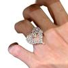 "Heart Diamond" French Explosive Hollow Love Ring Light Luxury Temperament Thousand Gold Sense Exquisite Fashion Index Finger Ring