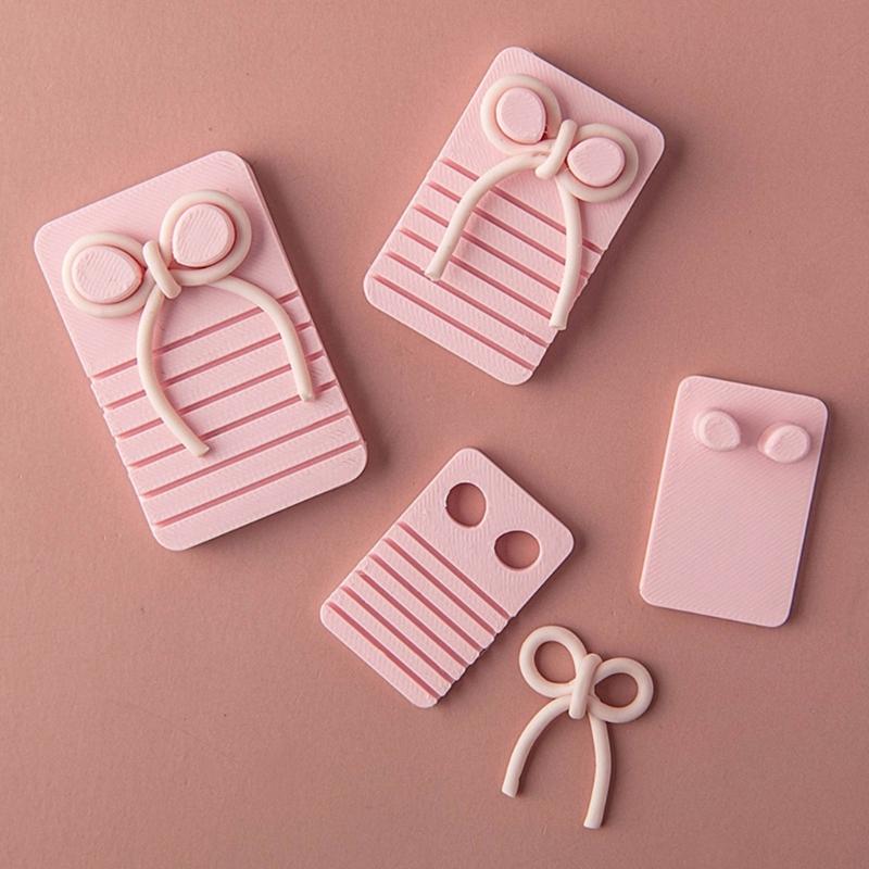 Flexible PLA Clay Earring Mould Set for Line Shaping and Creative Bowknot Designs In Jewelry Crafting