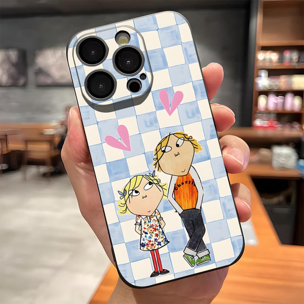 Charlie And Lola Anime Phone Case For IPhone 17 Pro Max 15 Pro 16 14 Plus 12 13 Mini 11 Pro Shockproof Soft Cover