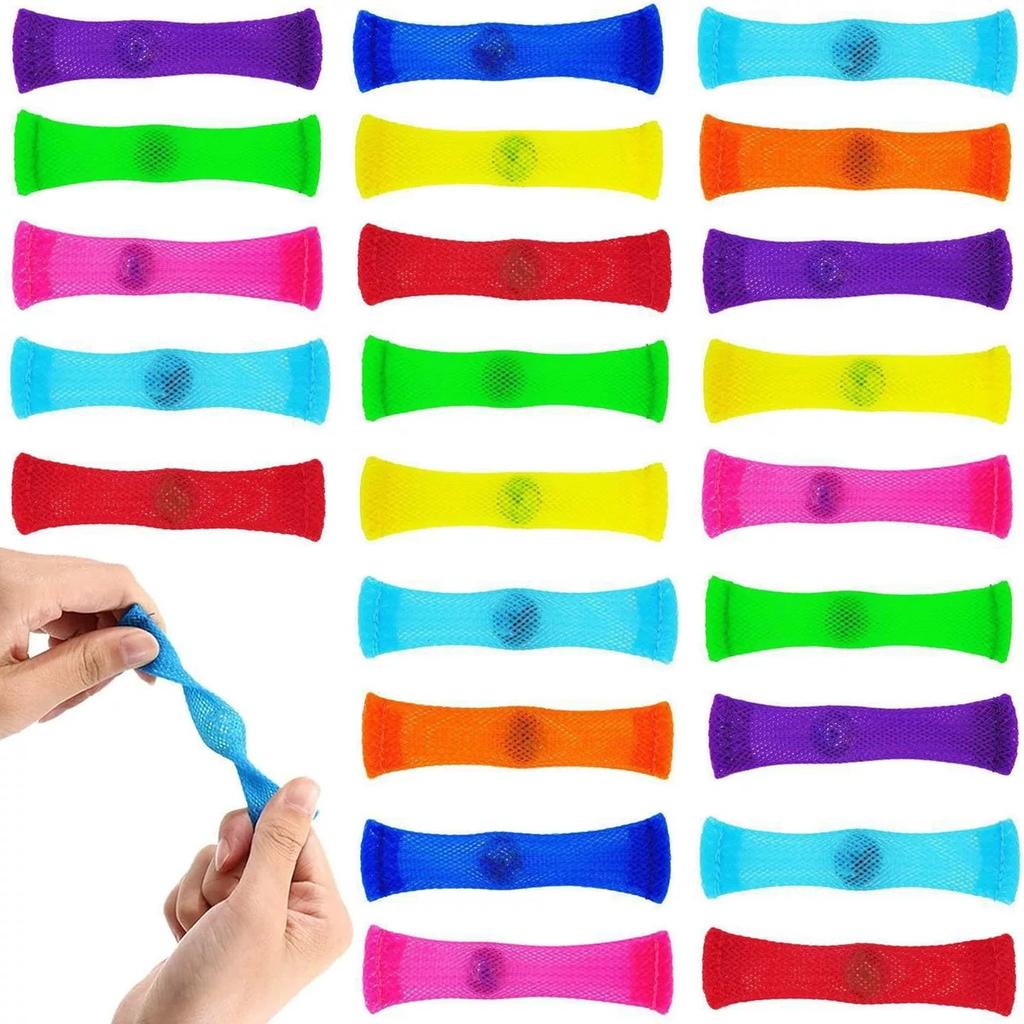 Sensory Toys Marbles Ball   Anxiety Therapy Toys Edc Stress Relief Hand Fidget Toys Braided Mesh Easy Bend With Marble