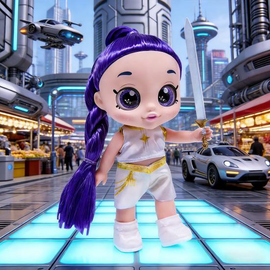 10 Inch Vinyl Doll 5 Joints 5D Translucent Eyes Vivid Expression Collectible Figure Kids Gift Desktop Decoration