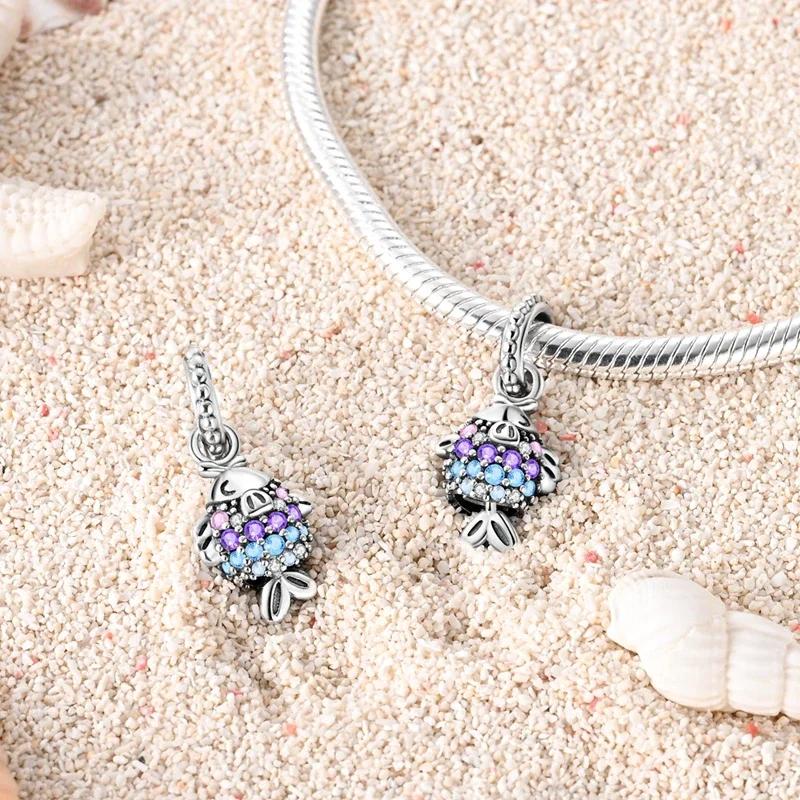 Kupfer Ozean Welt Serie See Oktopus Charms Perlen Clips Sicherheitskette Für Original Armband DIY Schmuckherstellung