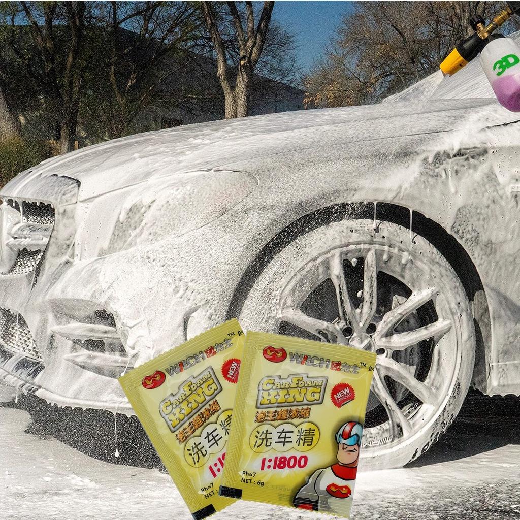 Eco-Friendly Car Wash Powder Concentrate with High Cleaning Power and Foaming Action, 1:1800 Ratio