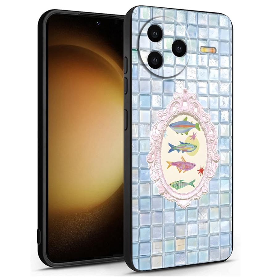 Funda Phone Cover Case for Xiaomi Redmi A1 A2 Plus 13C A4 A5 12C K40 K80 Pro 14C A3 9 10 Cartoon Creative Fish