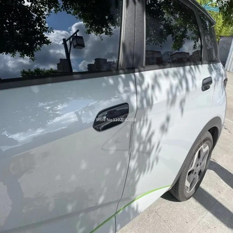 LHD RHD For BYD ATTO 1 Dolphin EA1   ABS Carbonfiber Black Outer Door Handle Door Bowl Catch  Exterior Decorate Sticker
