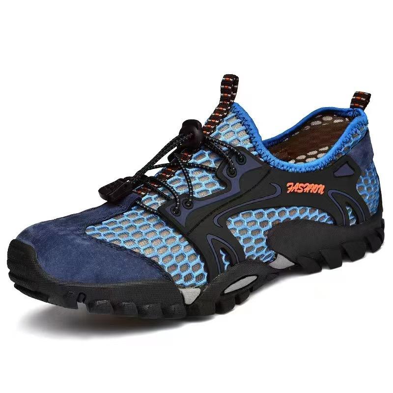 Designer Hollow Men's Sneakers Summer Lightweight Breathable Casual Shoes Outdoor Comfortable Wear-resistant Hiking Shoes 2025