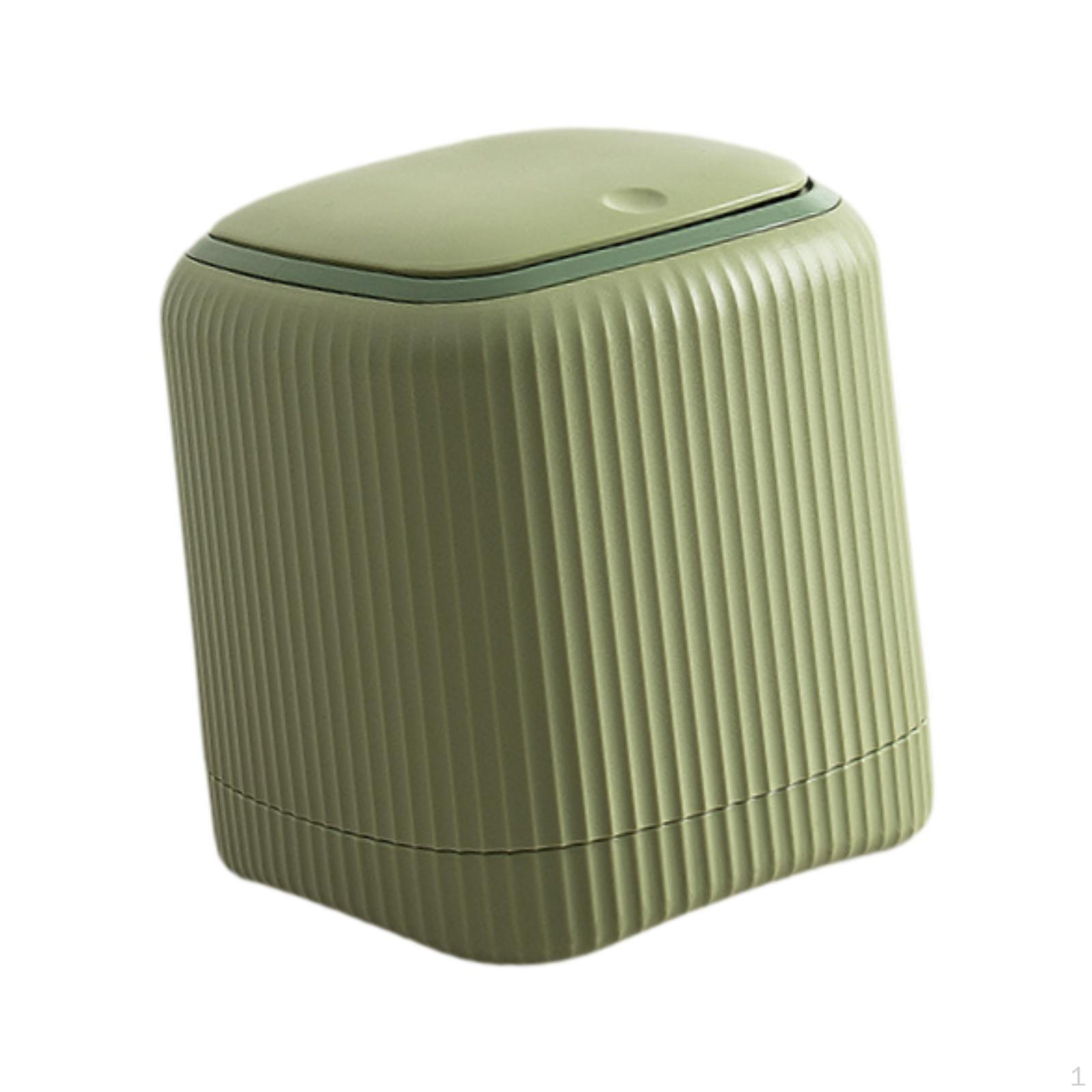 

Garbage Bin Countertop Wastebasket 5.3x5.3x5.7inch Multifunctional Push Button for Dressing Table