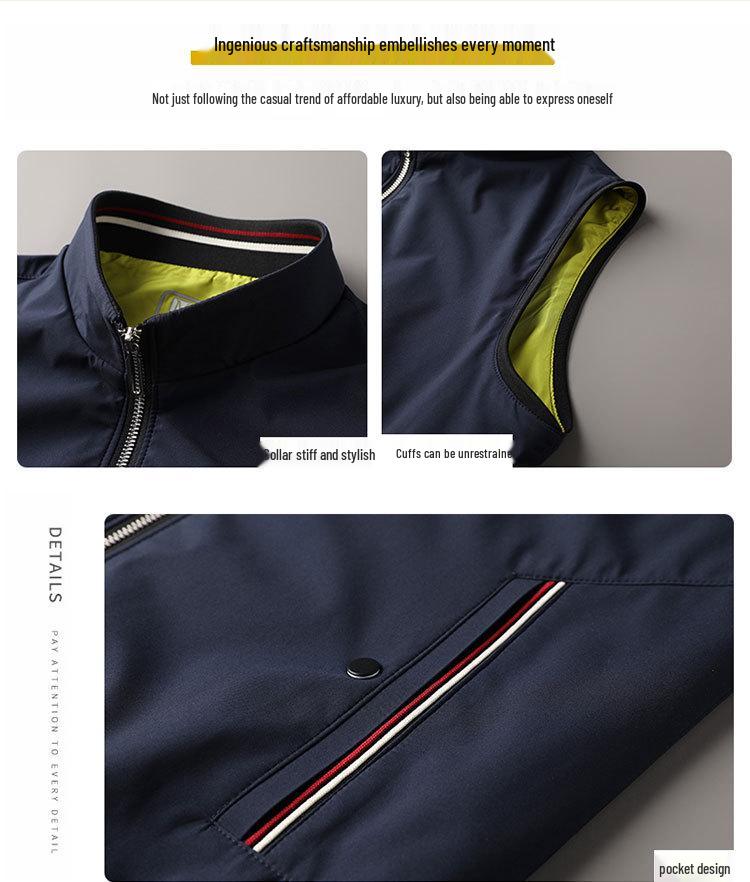 Men's High-End Detachable Hooded Vest: Stylish, Casual, Sleeveless Outdoor Sportswear for Spring and Autumn