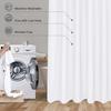 White Fabric Shower Curtain Waterproof Machine Washable Hotel Bathroom Decorative Shower Curtain Multi Size Available