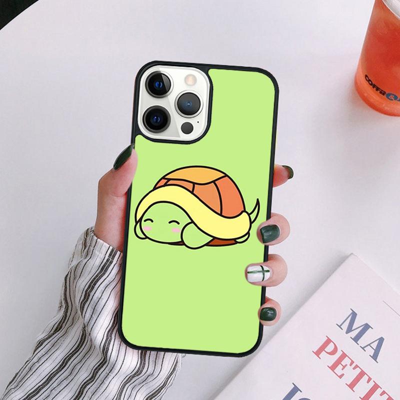 Cartoon Sea Turtle Tortoise Phone Case For iPhone 17 Air 14 13 12 16Pro Max 15 11 Plus Max Cover Shell coque