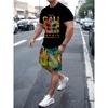Tuta Sportiva Traspirante alla Moda da Uomo Casual Larga a Maniche Corte con Pantaloncini Tuta Comoda Unisex Abbigliamento Sportivo