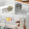 Sponge Holders for Kitchen Sink, Strong Adhesive Small Sponge Holder, Premium Rustproof & Waterproof Kitchen Sink Caddy