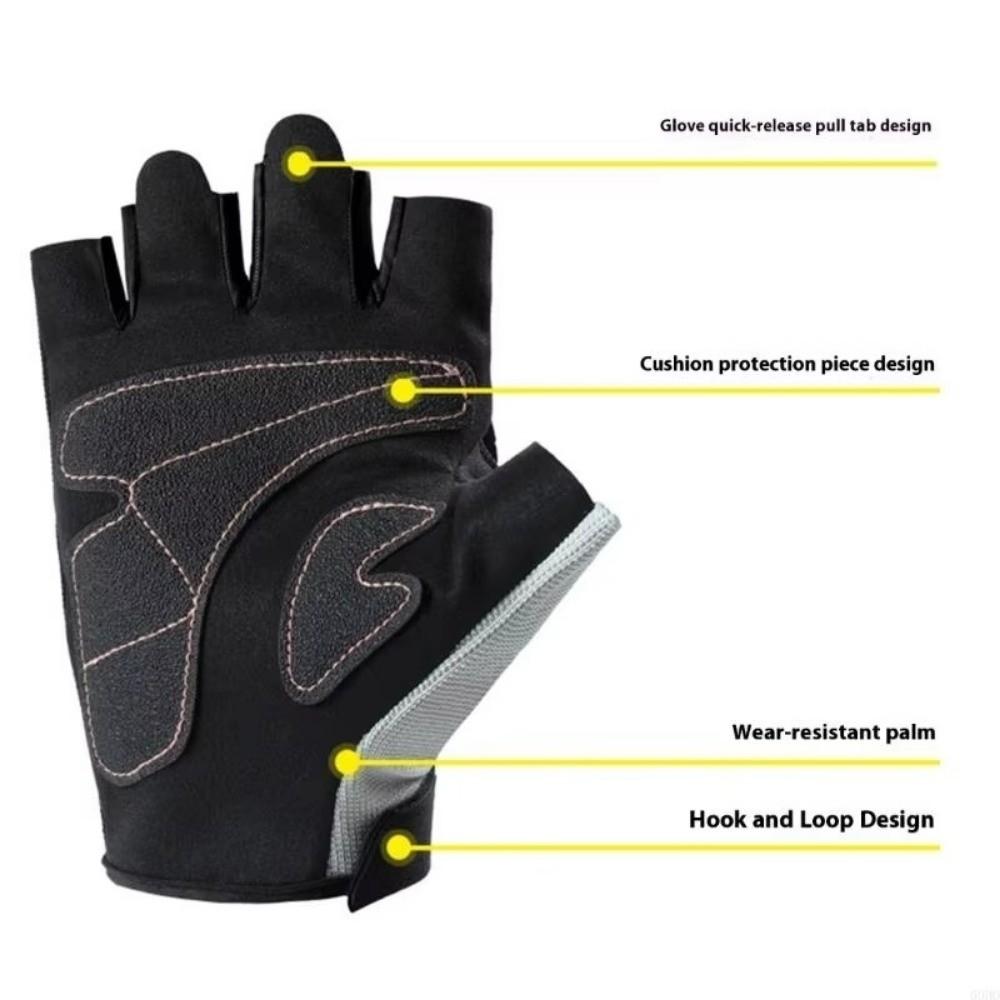 Wear Resistant Motorcycle Gloves Breathable Bicycle Gloves Half Finger Gloves Racing Sports