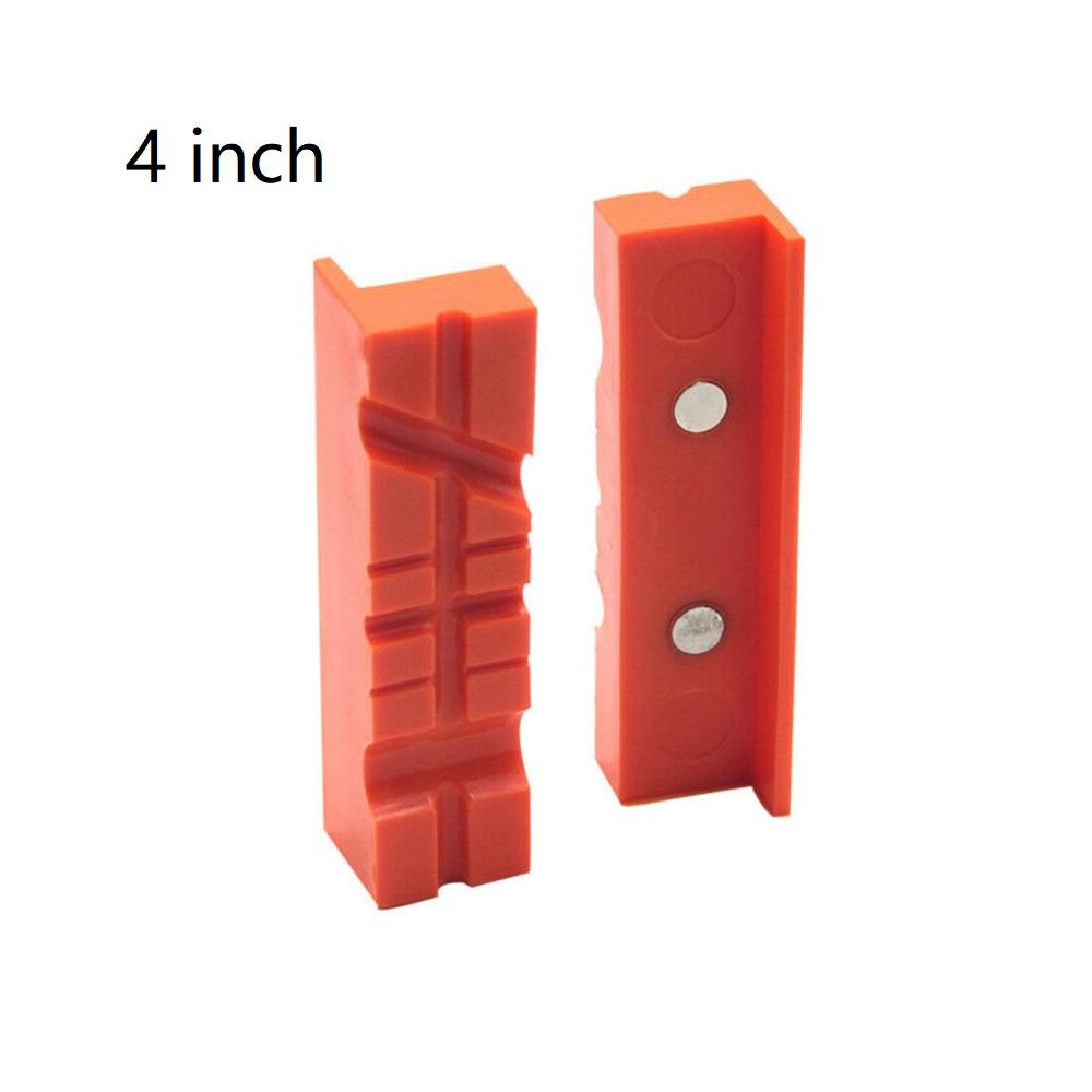 2pcs 4/5/6 Inch Magnetic Soft Pad Jaw Rubber For Metal Vise Bench Machine Tools For Metal Vise Bench Machine Tools