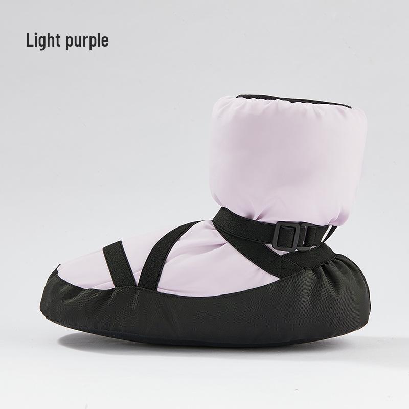 Cozy Velvet-Lined Strappy Ballet Practice Shoes