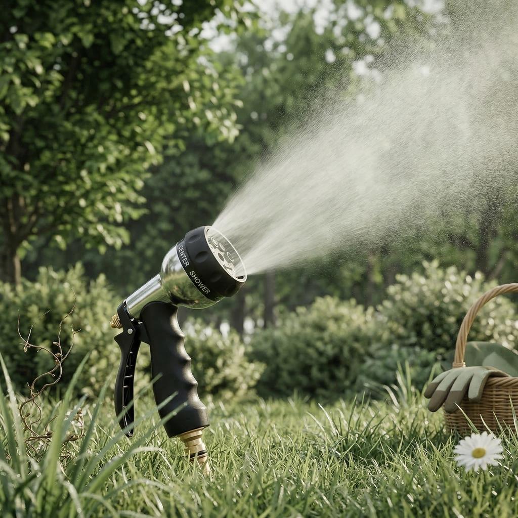 Trädgårdsslangmunstycke Med Icke-Design, Lämpligt För Vattning Av Växter, Gräsmattor Och Trädgårdar, Tvätt Av Bilar, Rengöring, Bad Och Utomhusrekreation.
