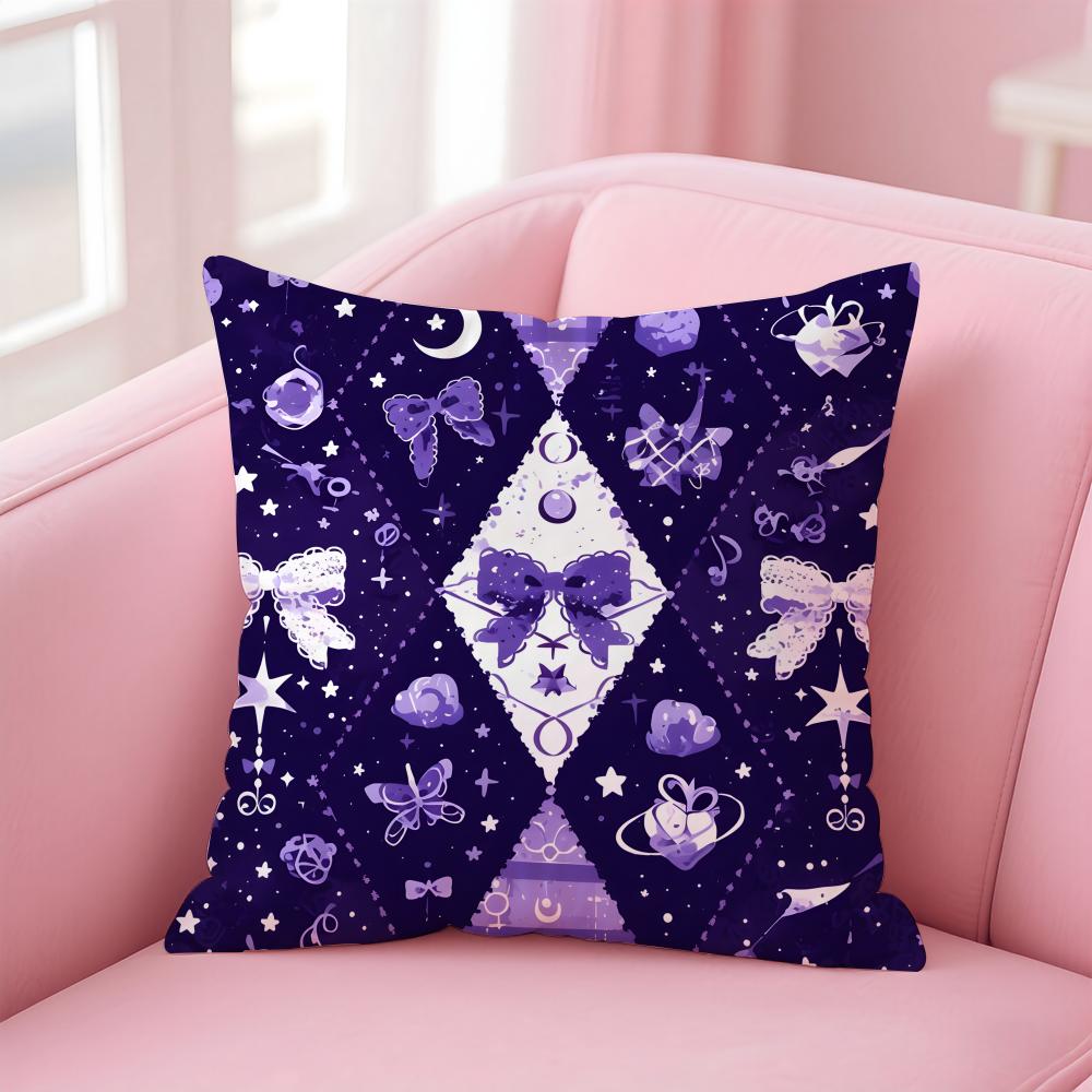 Colorful checkered pattern Cushion Cover Pillow Case Soft Skin Friendly Fabric Comfort Concealed Zipper