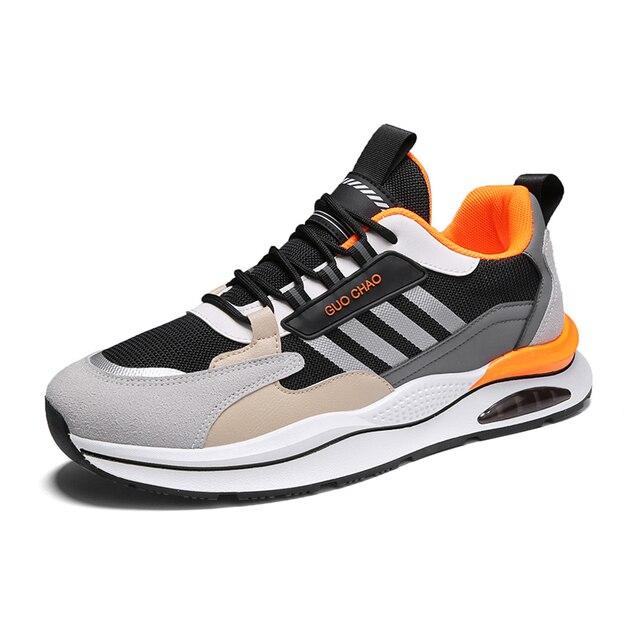 Men Trend Running Shoes Air Cushion Sneakers Comfortable Casual Shoes Men Cushioning Lace-Up Footwear Fashion